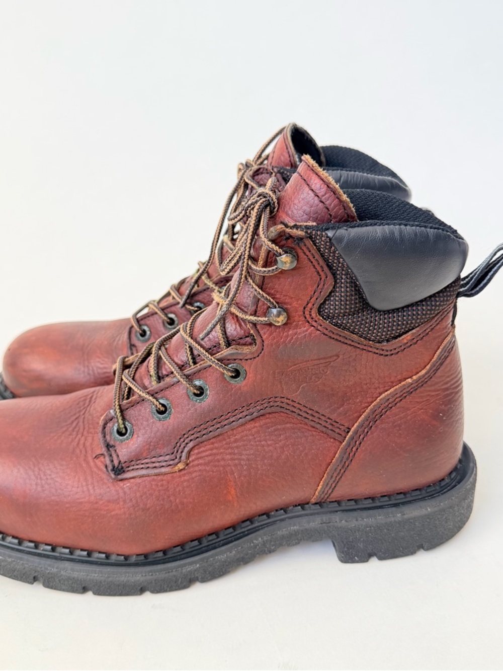 Red Wing Women 2326 Steel Toe Work Boots Brown Leather Supersole USA Size 10 D
